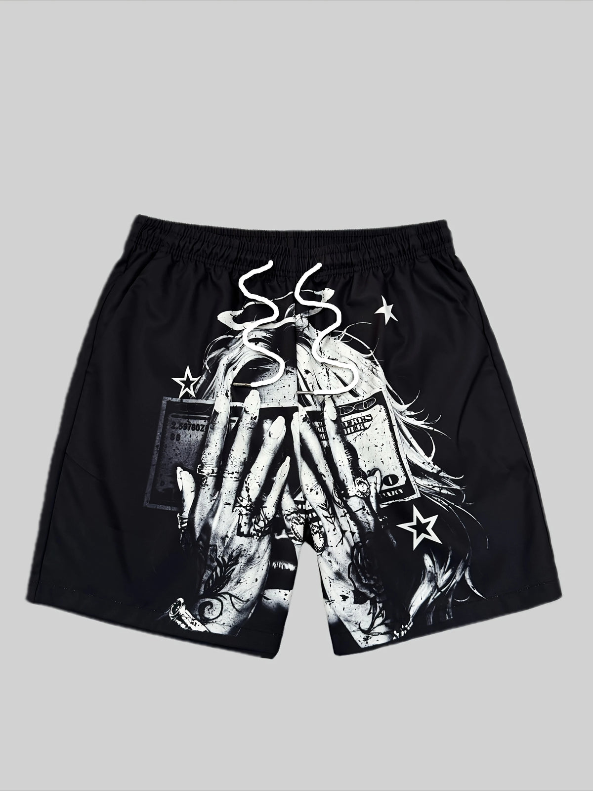 Fashion Trend Men's Printed Shorts Unique Artistic Design Pattern Shorts Athletic Breathable Outdoor Sports Training Shorts Moto