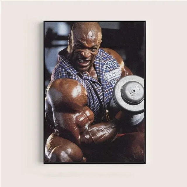 Ronnie Coleman Fitness Gym Sport Star Muscle Man Oil Canvas Painting Poster Prints Wall Art Pictures for Living Room Home Decor