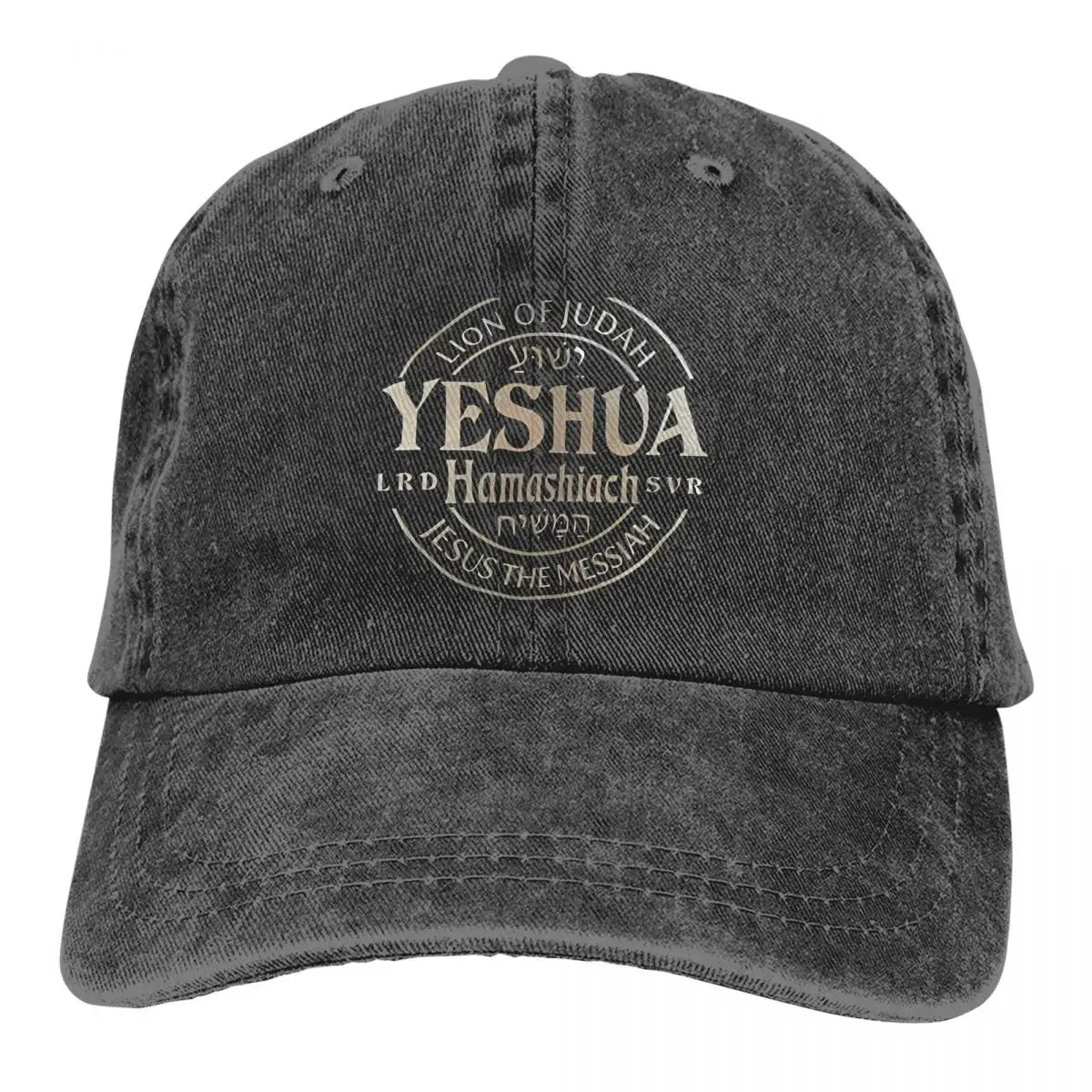 Yeshua Hamashiach Denim Baseball Cap Messiah Female Male Design Trucker Hat Street Style Outdoor Gym Breathable Baseball Caps