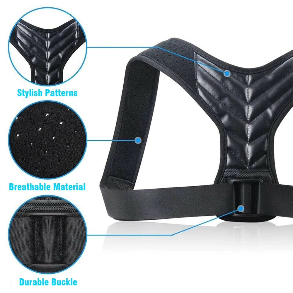 YANBIGUO Back Brace Posture Corrector for Women&Men,Adjustable Upper Back&Shoulder Brace Straightener,Relieve Pain Neck/Shoulder
