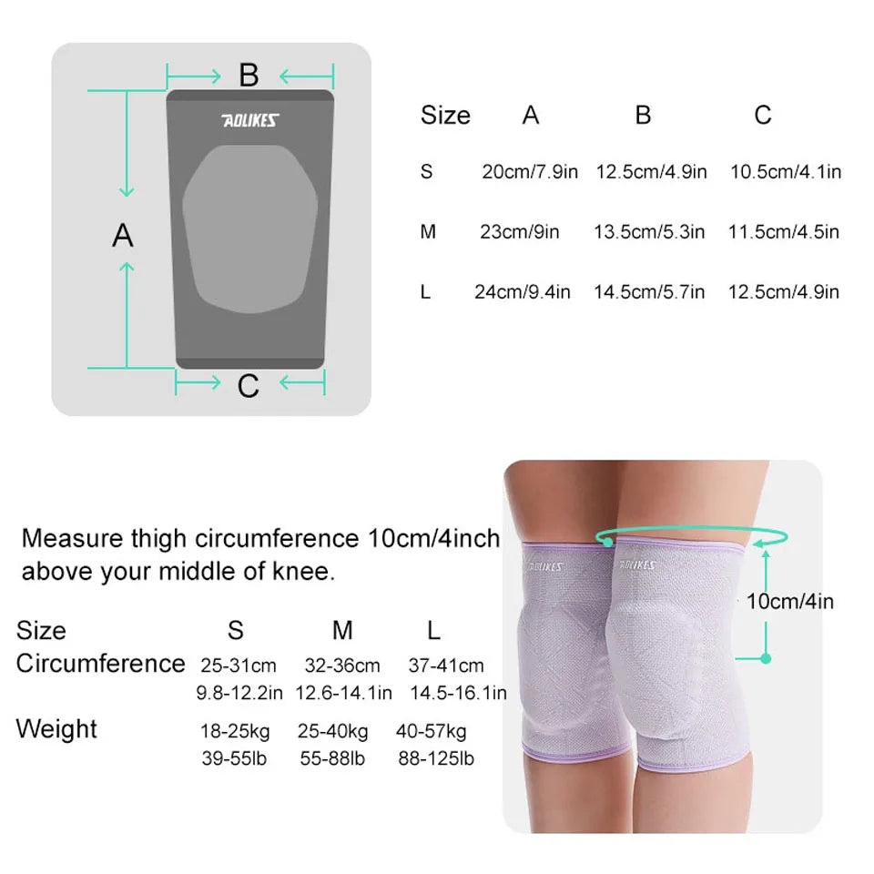 AOLIKES Volleyball Knee Pads, Knee Protector Support for Children, Teenagers, Adult, Professional Grade Knee Pads for Dance and