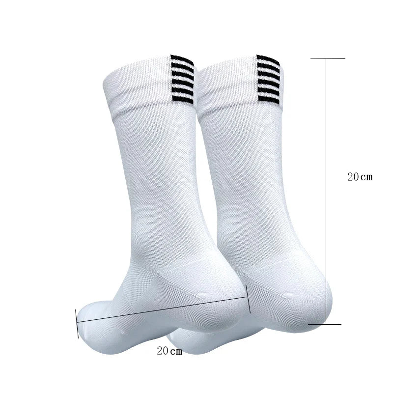 Sports Knee High Socks Quick Dry Durable Comfortable Cycling Running Socks Professional Breathable Outdoor Bicycle Socks
