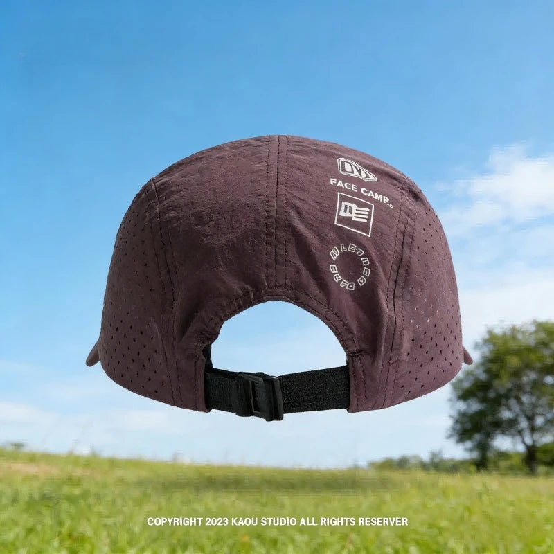 Quick-drying Baseball Cap Men's Outdoor Hiking Waterproof Embroidered Duckbill Cap Women's Hiking Short-brimmed Hat - Adjustable