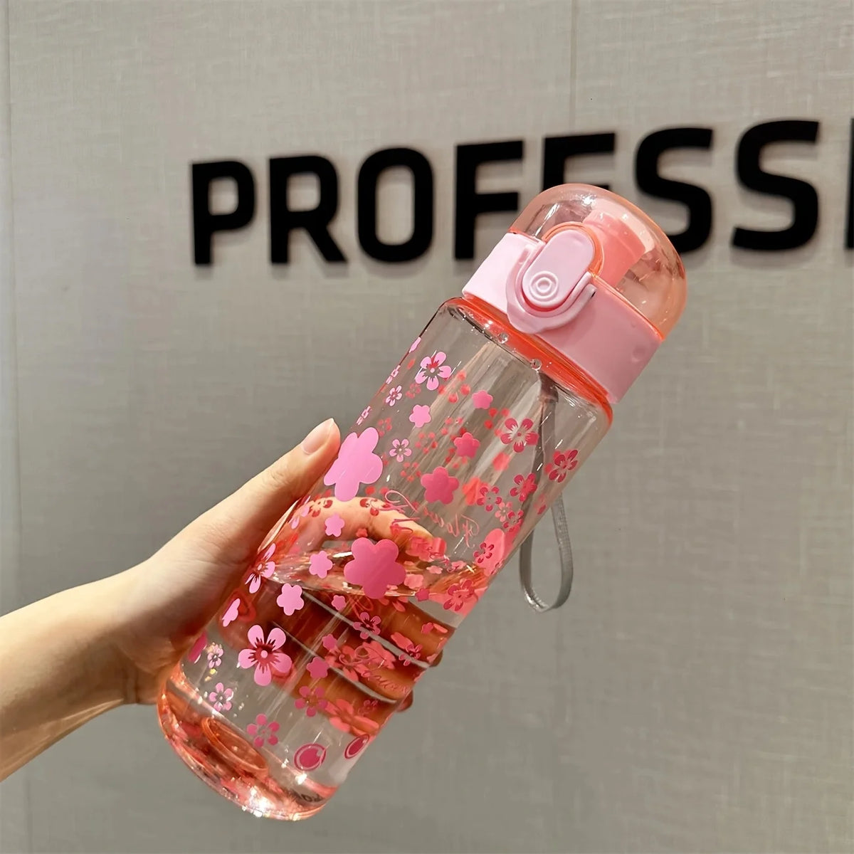 Transparent Cool Astronaut Cartoon Water Bottle, Stylish High Appearance, Lightweight Leakproof Design with Lanyard,Gift,School
