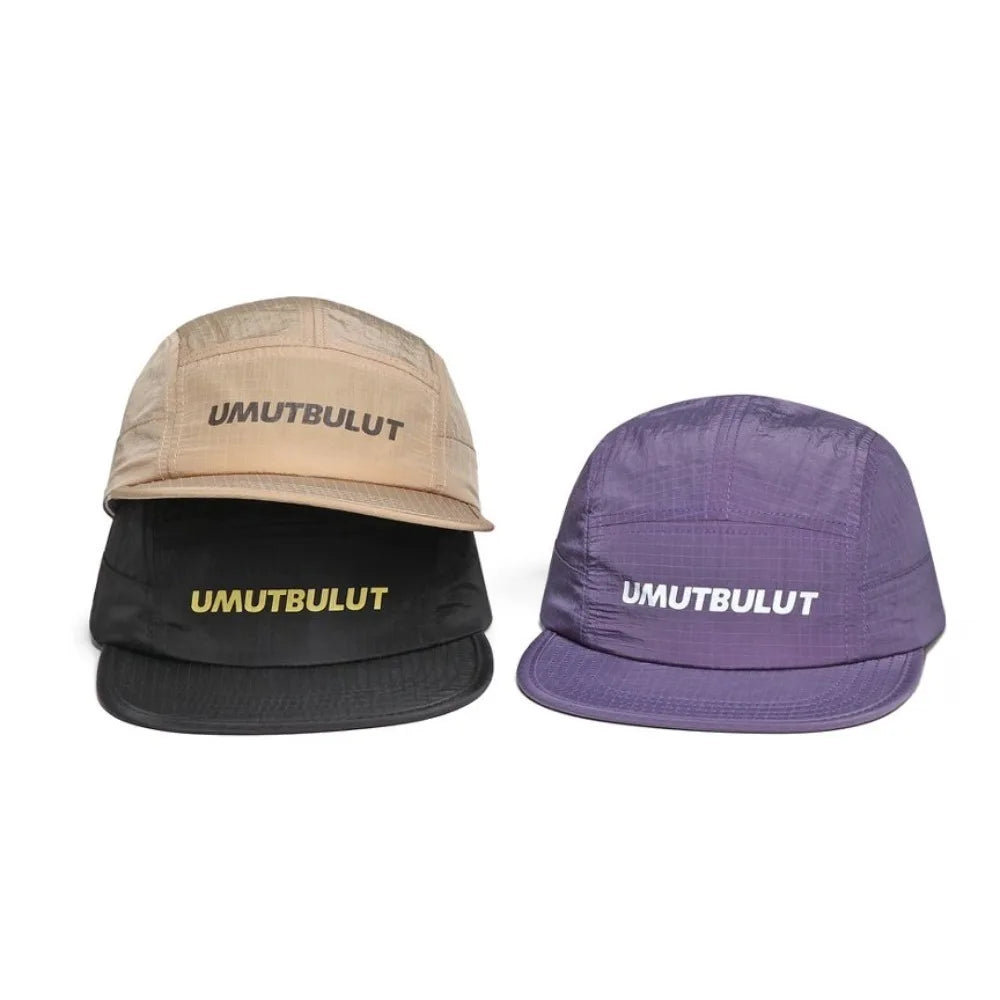 5 Panel Embroidered Letter Quick Dry Mesh Cap - Unisex Outdoor Running Cycling Hat, for Men Women Sports Fashion, Headwear