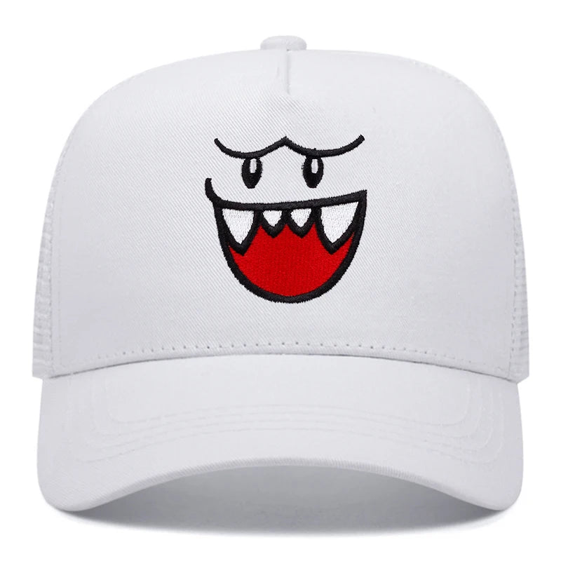 Happy face women men outdoors baseball cap Summer shading breathability Hip hop mesh cap trucker hat