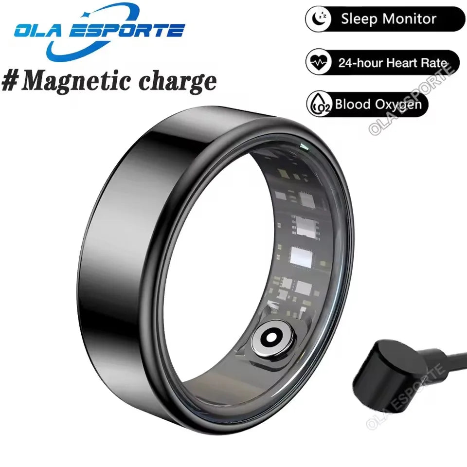 New Smart Ring Waterproof Health Monitor Smartring Take Photo Exercise Record Bluetooth Ring Birthday Gift Men Women Ring