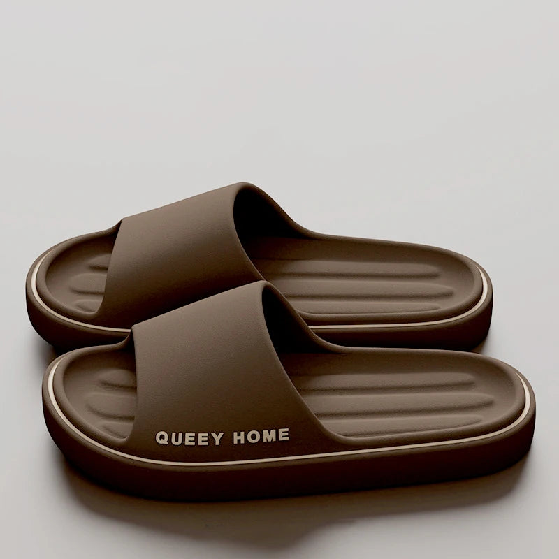 Men's poop - stepping - feeling slippers, suitable for summer, for home use, indoor, bathroom - anti - slip, with thick soles
