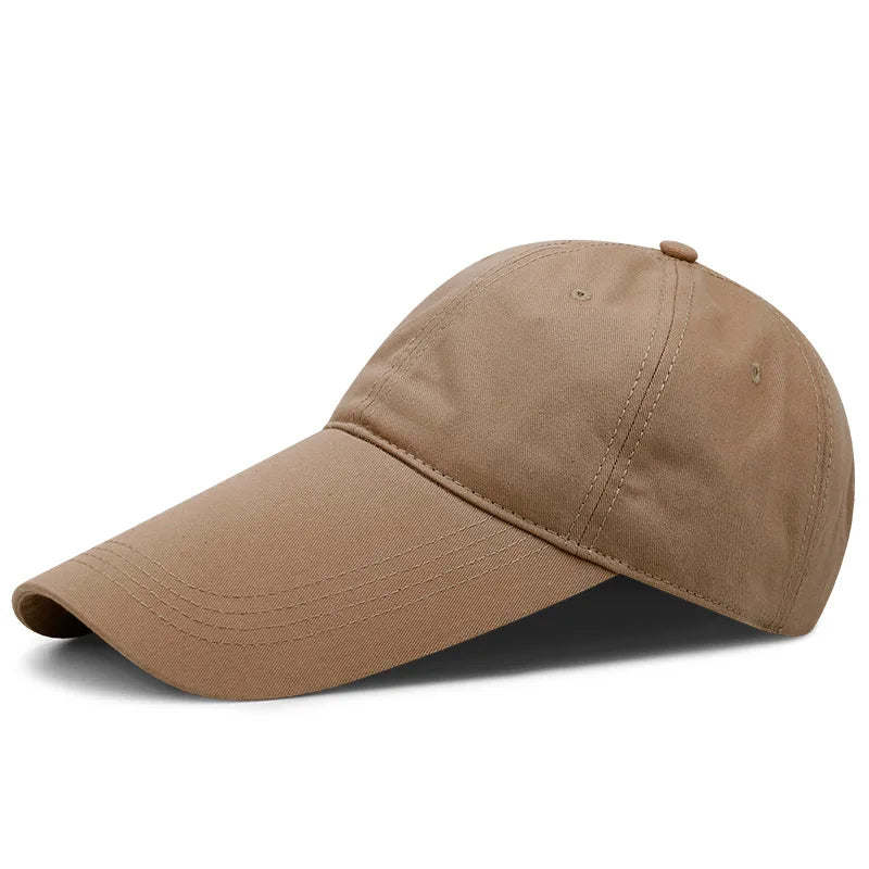 Peaked Hat Spring Summer 14cm Long Brim Sunscreen Fishing Men Women Street Sunshade Outdoor Adjustable Cotton Golf Cap Trucker