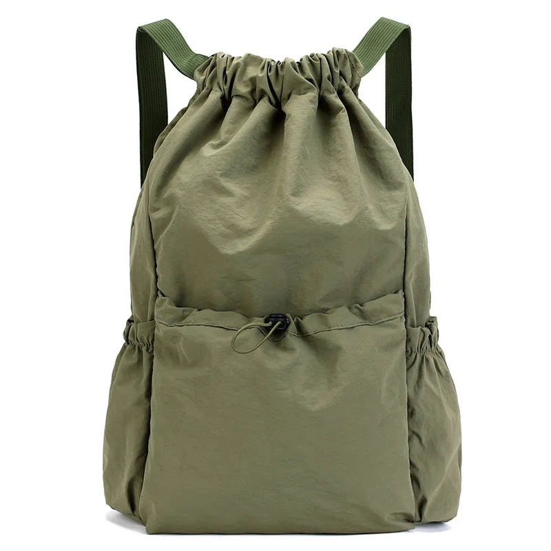 Backpack Unisex Schoolbag Outdoor Trend Lightweight Large Capacity Waterproof Drawstring Sports Bag Polyester Home Storage Bags