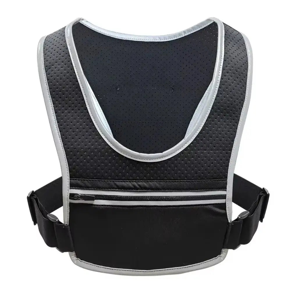 Jogging Hiking Running Chest Bags Zipper Pocket Adjustable Strap Reflective Running Vest Key Pocket Phone Holder