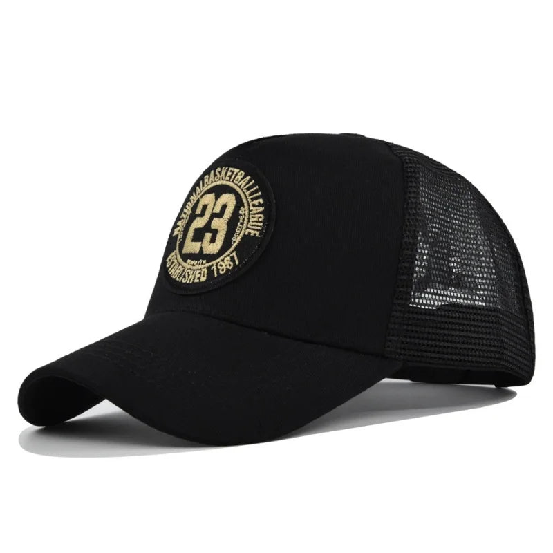 Summer Mesh Personality Sticker Embroidery Baseball Cap for Men Women Trucker Mesh Hat Outdoor Sports Running hat