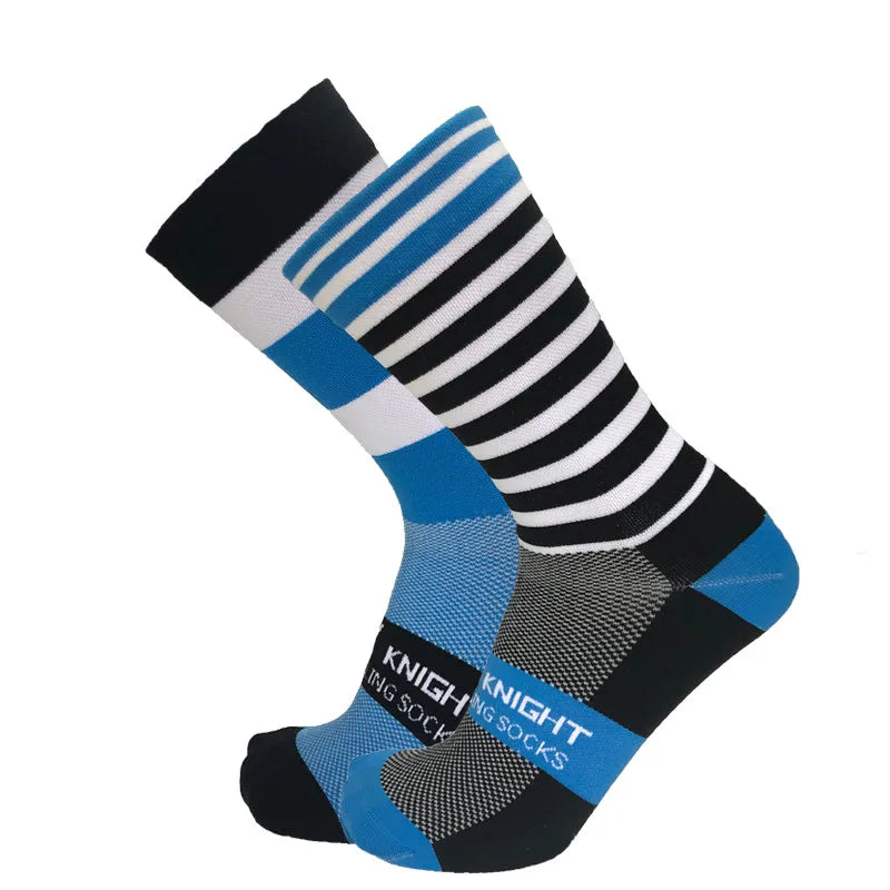 New Stripe Dot Cycling Socks Top Quality Professional Brand Sport Breathable Bicycle Sock Outdoor Racing Running Socks