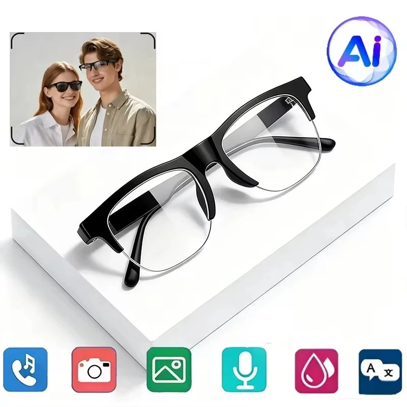 Lenovo 8KHD 1600MP Smart Glasses AI Translation Hands-Free Calling AI Chat Logging Music Playback Smart Sunglasses For Women Men