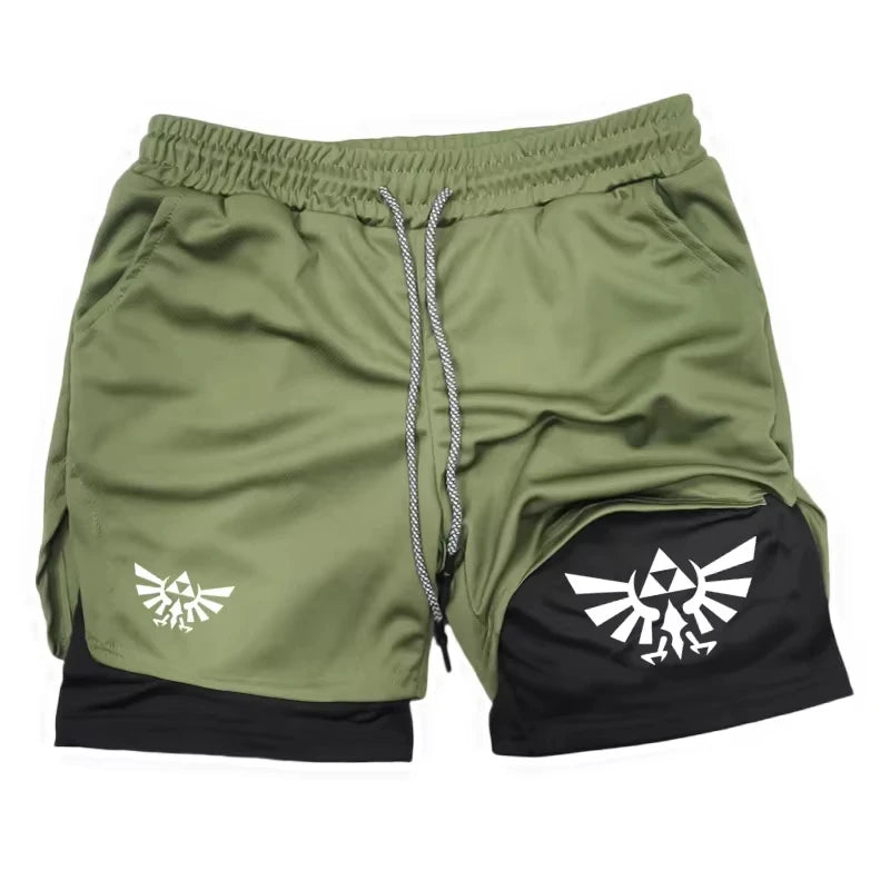 Zelda Themed Men's 5-Inch Workout Shorts | Quick Dry Loose Fit for Basketball, Running & CasualZY0077 Wear