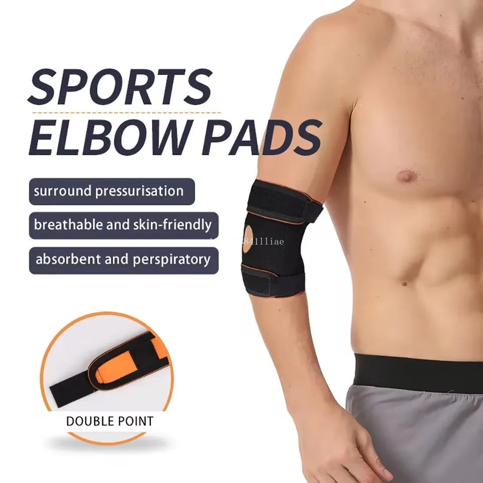 1PCS Adjustable Elbow Support Elastic Double Compression Elbow Pad Spring-loaded Elbow Pads For Fitness Sports Basketball