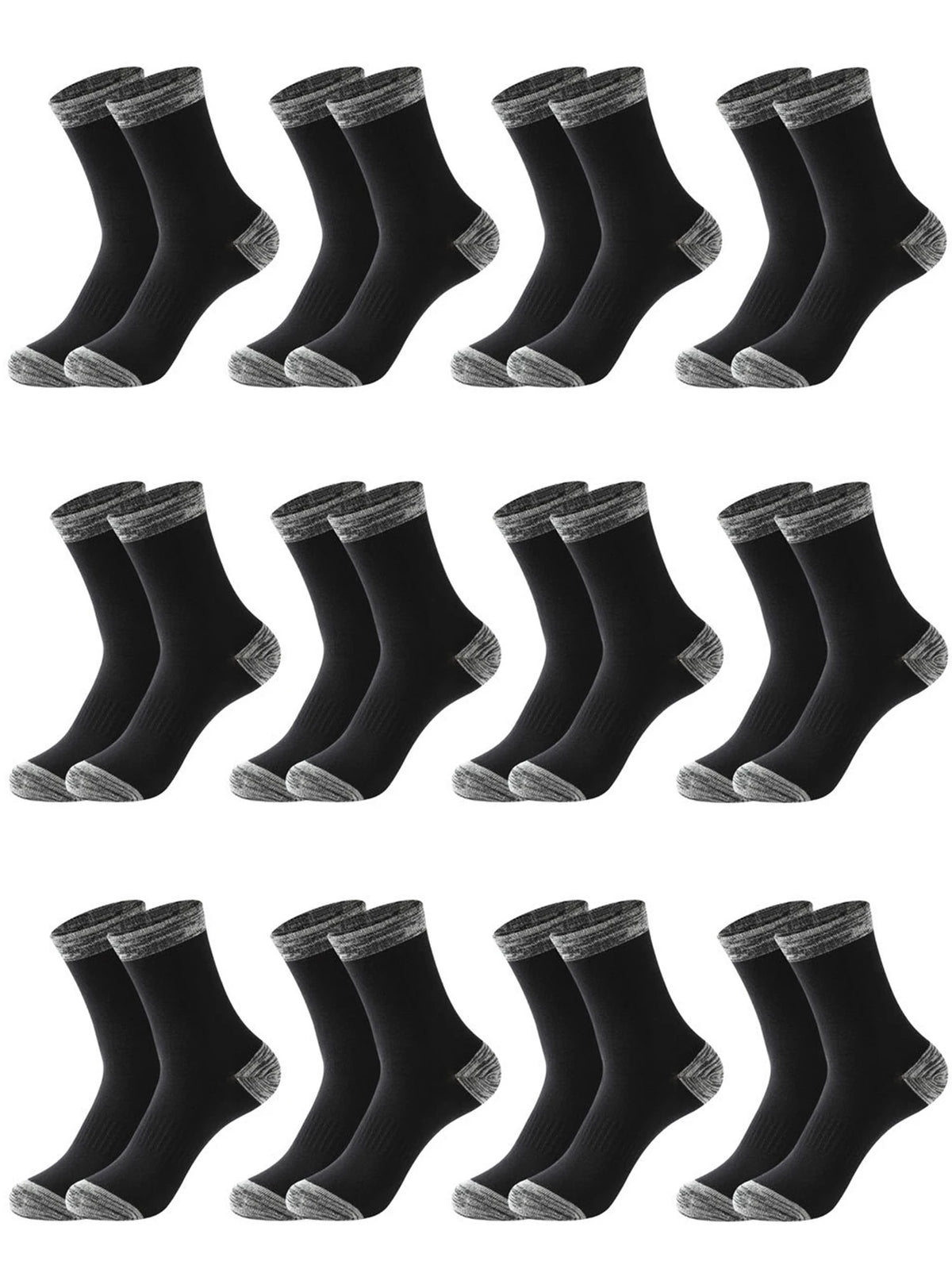 12Pairs Super Thick Merino Wool Socks Male Men Winter Thermal Cashmere Socks Fleece Terry Loop Middle Tube Socks High Quality