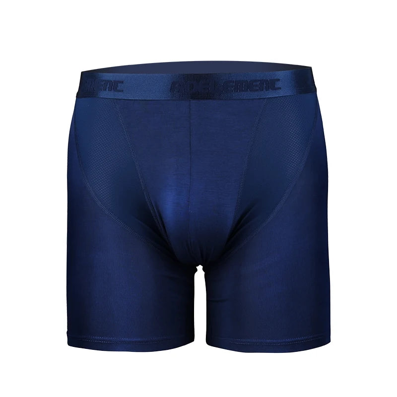 3-Pack of Ice Mesh Men's Underwear, Sports Running, Extended Wear-Resistant Leg Boxer Briefs, Long-Leg Five-Quarter Pants Underw