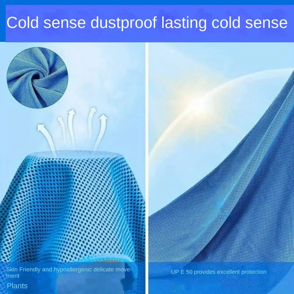 1pc Quick Dry Shawl Sports Coldproof Hooded Headband Camping Gym Wipe Sweating Cooling Towel Sunscreen Quick Dry Head Cover