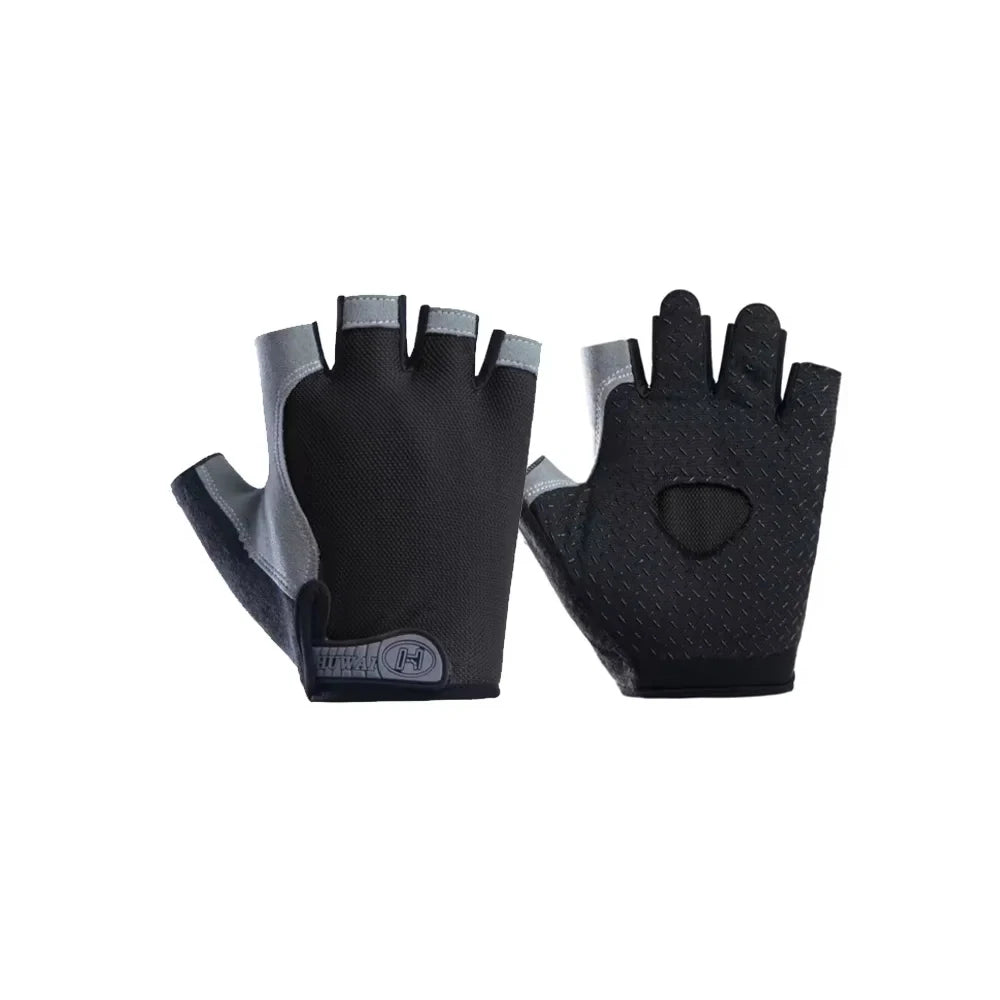 Gym Gloves Woman Men Weight Lifting Crossfit Bodybuilding Dumbbells Glove Anti Slip Fingerless Gloves for Exercise Powerlifting