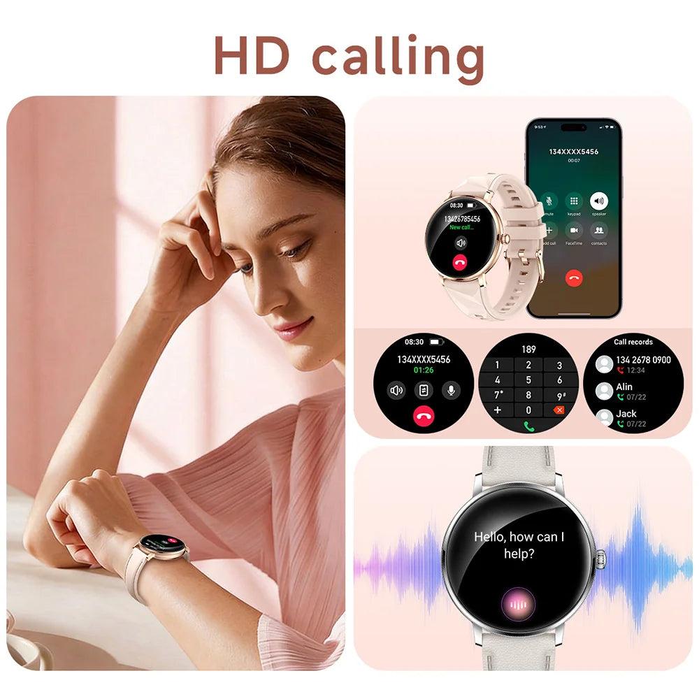 2026 Model of Military-Grade Stylish Smartwatch, 1.19-Inch AMOLED Screen, Heart Rate and Blood Oxygen Monitoring, Bluetooth Call