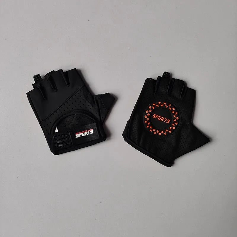 Women's Anti-Slip Fitness Exercise Half Finger Gloves Wear-Resistant Yoga Spinning Bike Sports Training Gloves