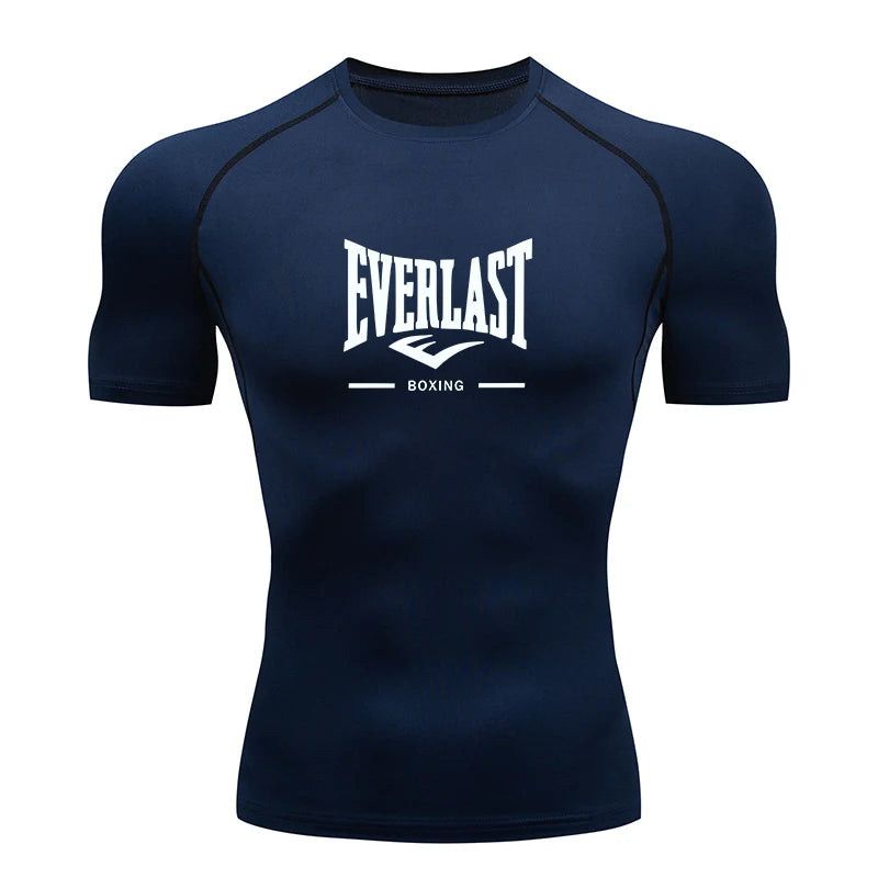 New Men's Running Compression T-Shirt Short Sleeve Gym Workout Shirts Fitness Shirts Men's Jogging Sportswear Sweatshirts