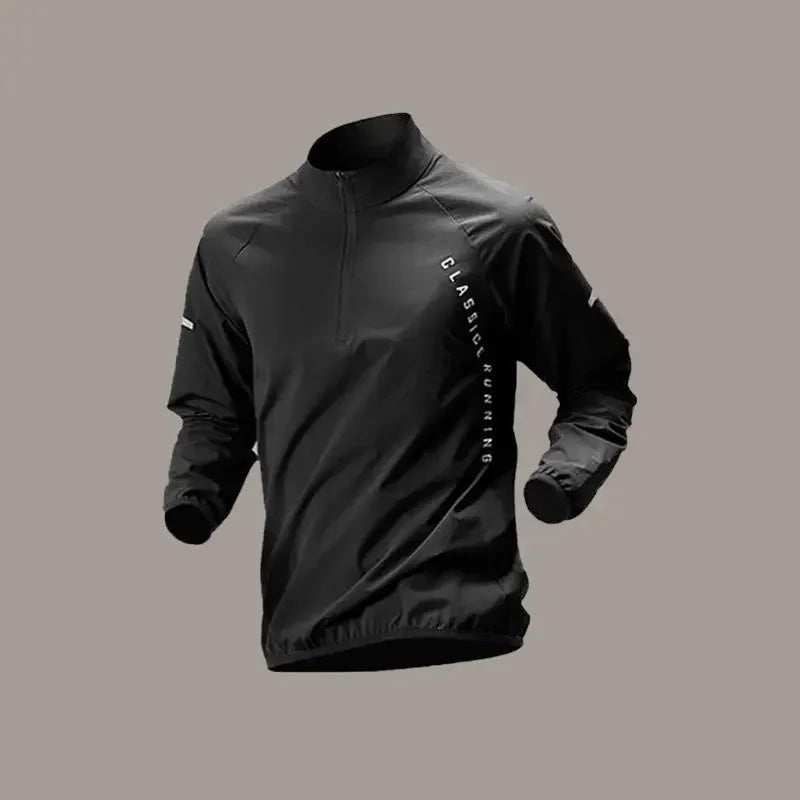 Men's Quick Drying Sports Suit Autumn Track and Field Zipper Training Running Fitness Long Sleeved Bicycle Breathable Sportswear