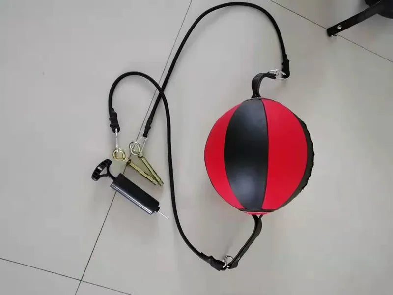 Double End Boxing Reflex Speed Balls, Leather Punching Ball, Pear Boxing Bag, Inflatable, Fitness Training