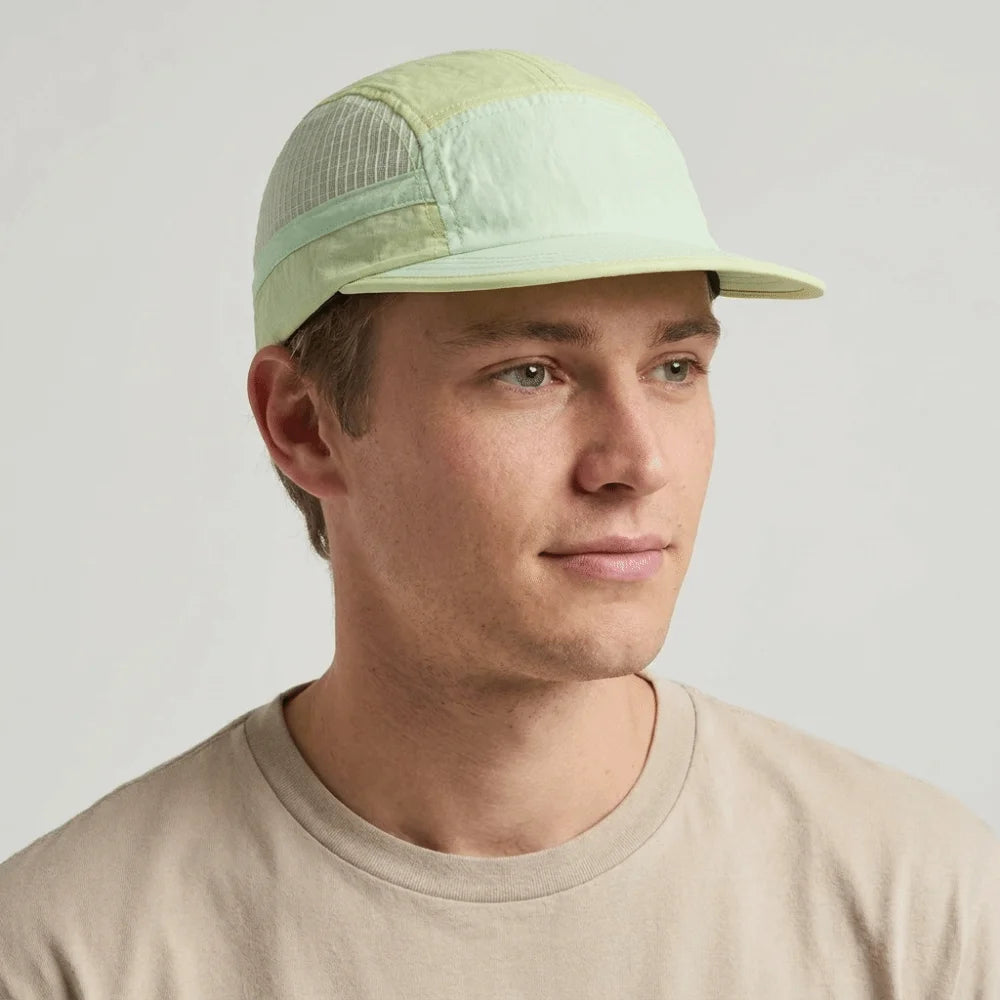 Color-Blocked Quick-drying Baseball Cap Retro 5-panel Soft Brim Breathable Peaked Cap Adjustable Lightweight Mesh Running Caps