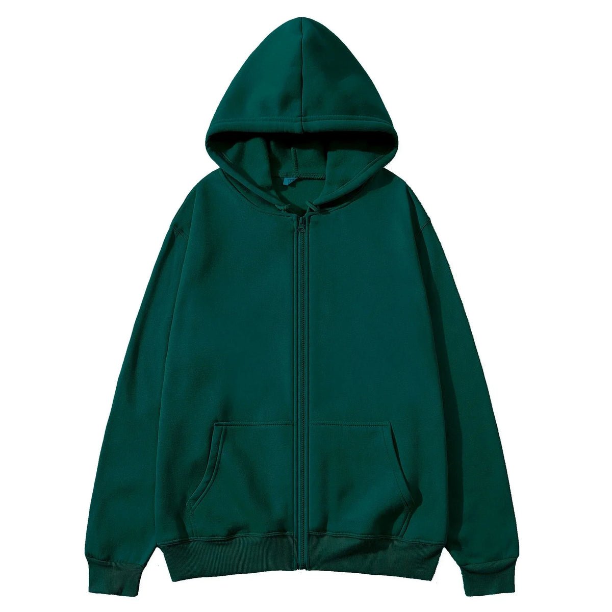 Oversize Women Hoodies Casual Solid Zip Up Hooded Sweatshirt Harajuku Korean Loose Couple Hoodie Jacket Coat Streetwear