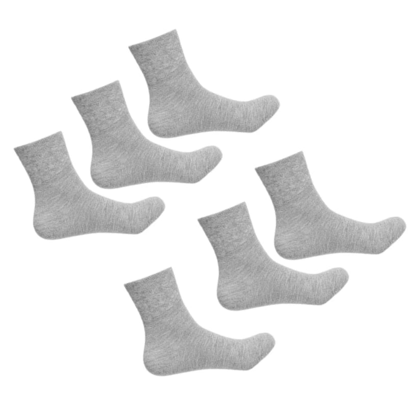 3Pair Comfortable No Elastic Diabetics Socks Men Women Loose Wide Mouth Socks Casual Solid Color Cotton for Aduts Teenagers