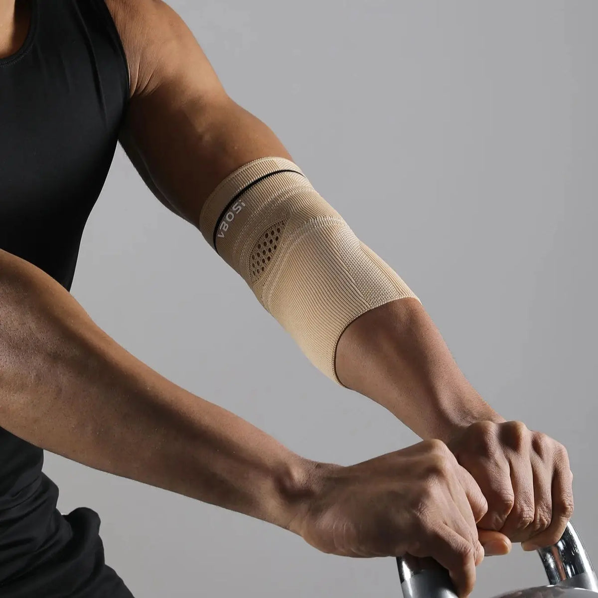 VBOSi 1 Piece Compression Elbow Sleeve – Breathable & Elastic Sports Support for Gym, Running & Daily Use for Men & Women