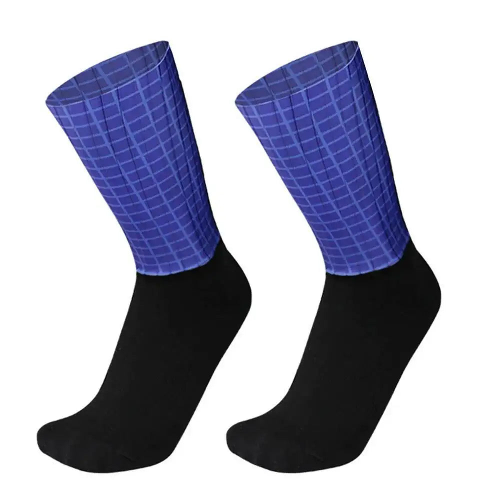 New Pro Socks Team Aero Anti Slip Silicone Cycling Socks Men Bicycle Sport Running Bike Socks Calcetines Ciclismo