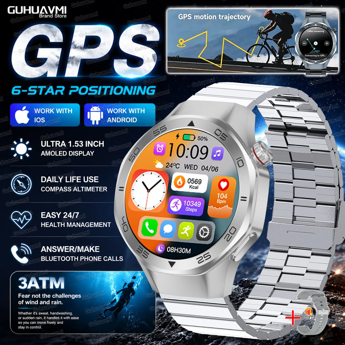 Men Smart watch 6 1.53