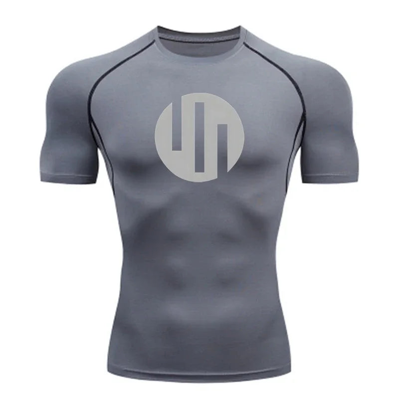 Gym Short Sleeve Running T-Shirt Men's Compression Long Sleeve Shirt Sun Protection Quick Drying Outdoor Sports Top Sportswear