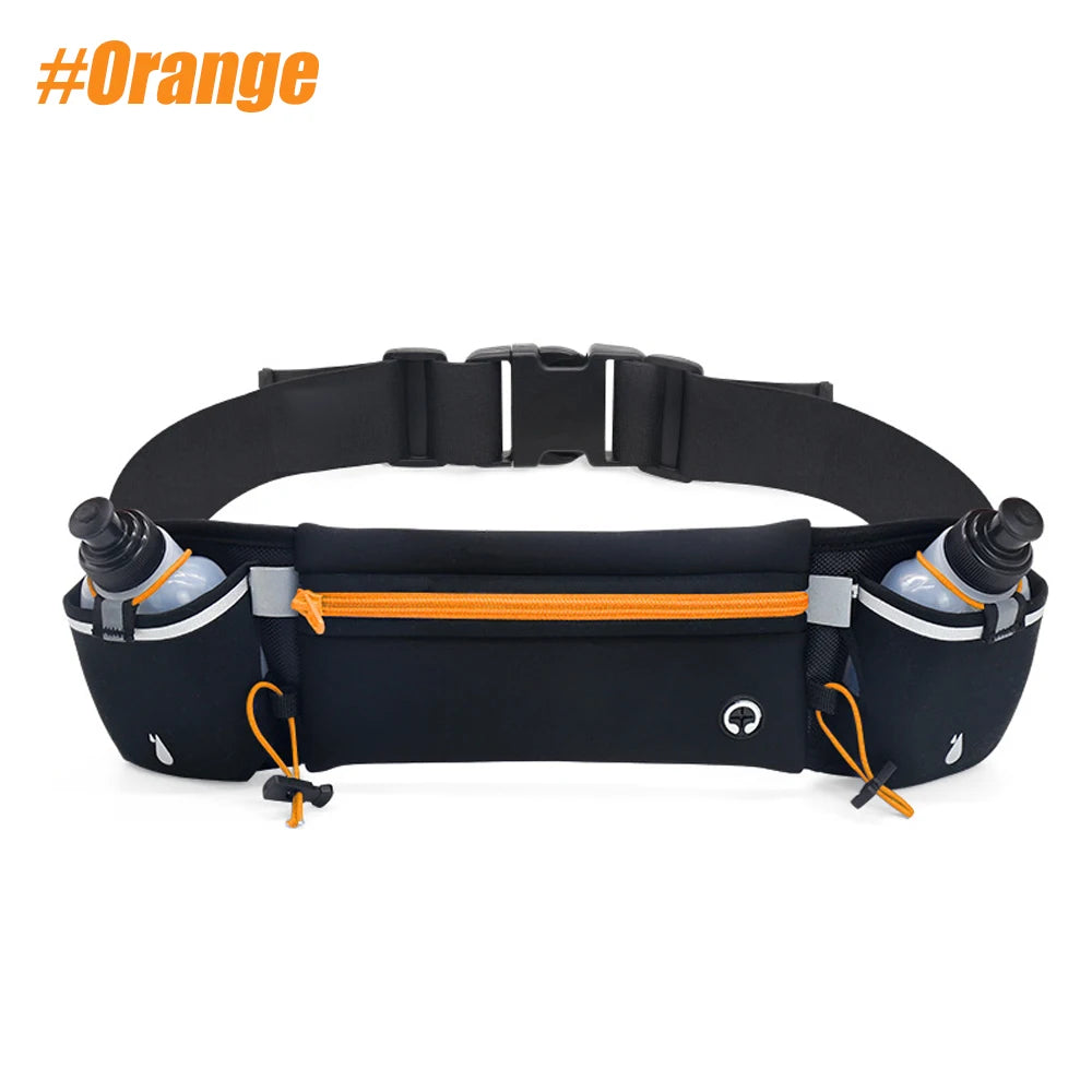 1PCS Multipurpose Running Belt with Integrated Water Bottles, Bottle Holder, Running Pouch Belt for Hiking, Climbing