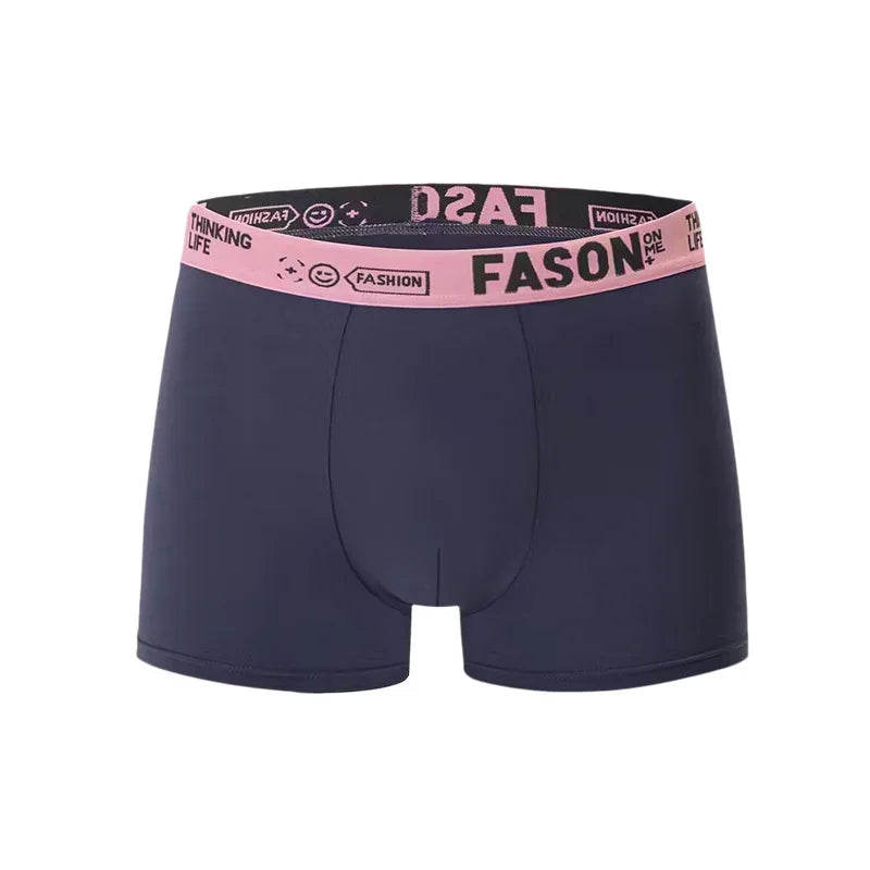 4/5/10pcs/set Men Boxer Briefs Solid Color Underwear Men Printed Letter Elastic Waist Soft Breathable Boxers Fashion Men Panties