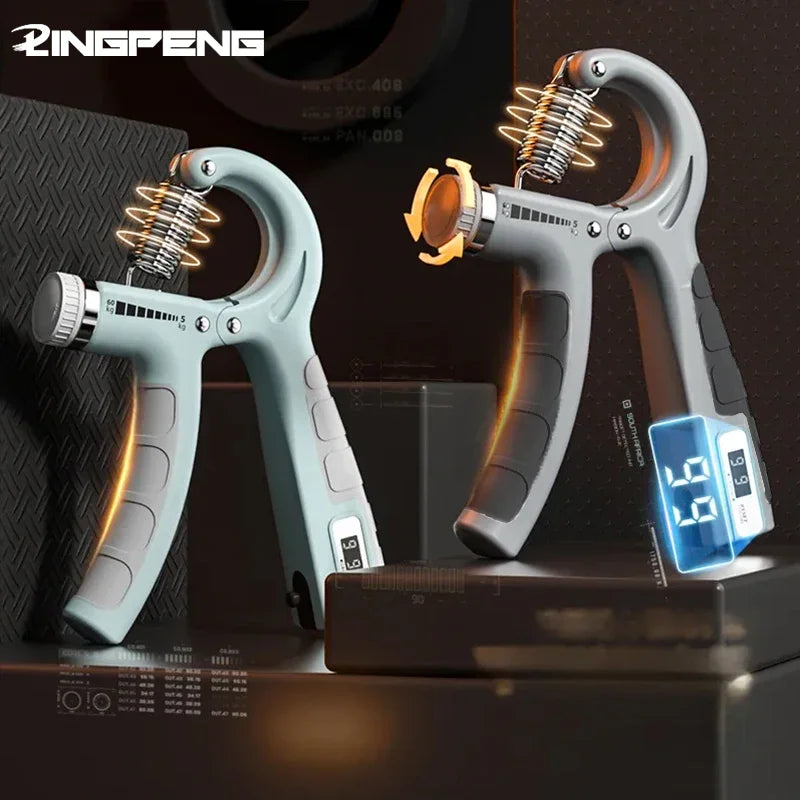 5-60Kg Adjustable Hand Grip Strengthener, Stainless Steel Spring Hand Exerciser For Muscle Building And Injury Recovery