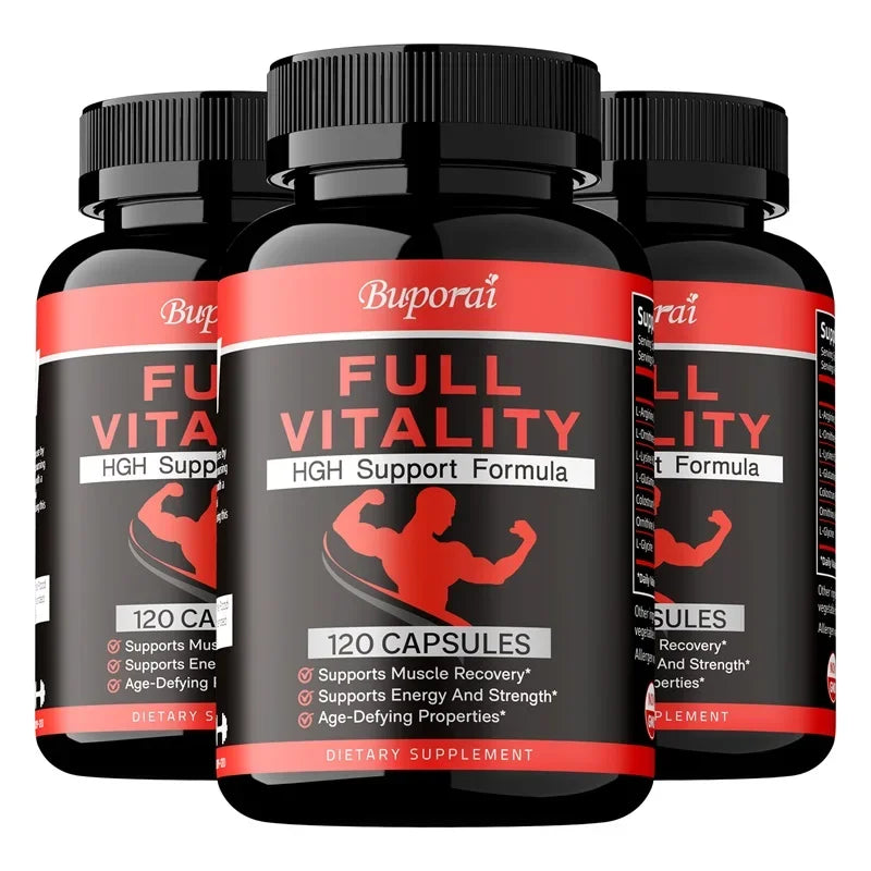 Full Vitality HGH Supplement for Men and Women - Support Muscle Growth & Healthy Levels of Human Growth Hormone
