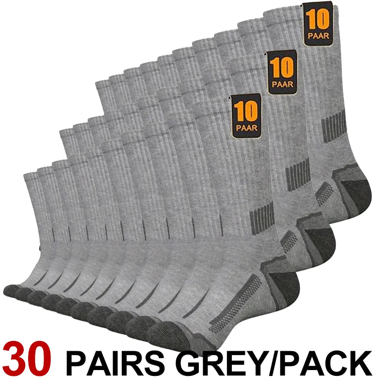 10/30 Pairs Neutral Solid Color Round Neck Socks Spring Summer Sweat Absorbing Breathable Comfortable All-season Sports Socks
