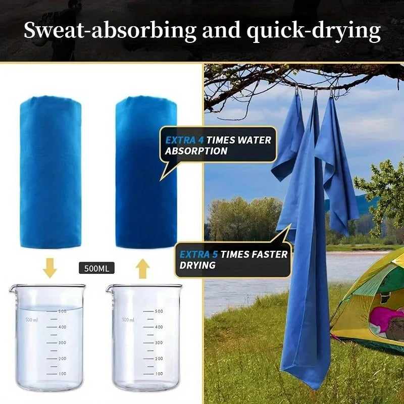 Microfiber Quick Dry Gym Towel Silver ION OdorFree Absorbent Fiber Fast Drying Workout Gear for Body Sweat Working Out Towels