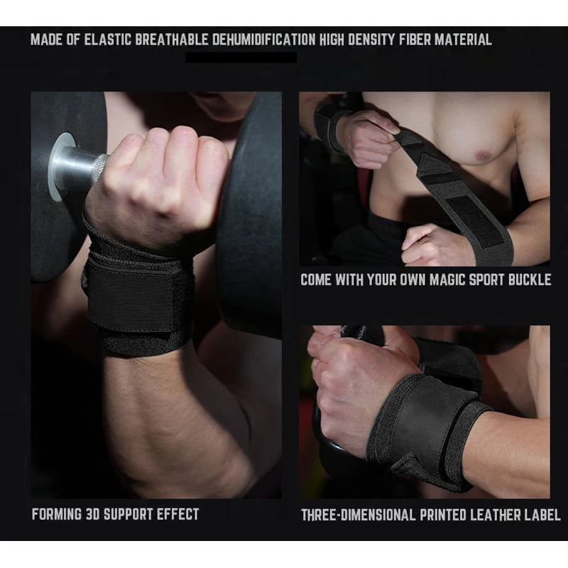 Professional Stiff Wrist Wraps 2 Sizes Fitness Weight Lifting Wrist Wraps Powerlifting Strength Training Support Sports Safety