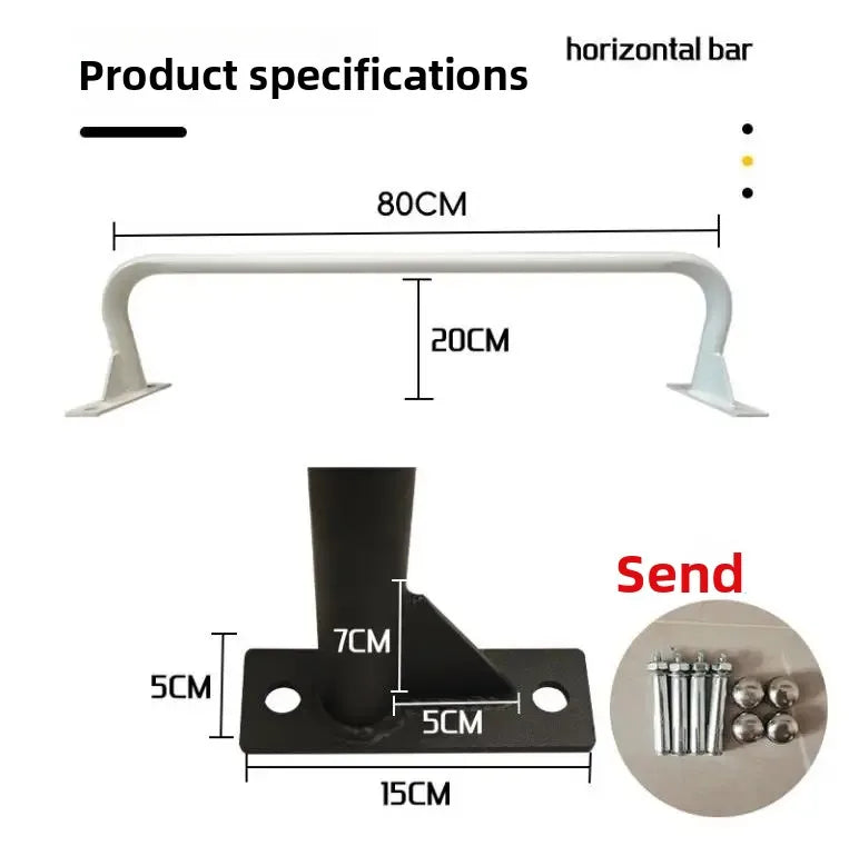 Household Horizontal Bars, Indoor and Outdoor Pull Up Fitness Equipment, Fixed Wall Door Mounted, Wall Mounted, Perforated