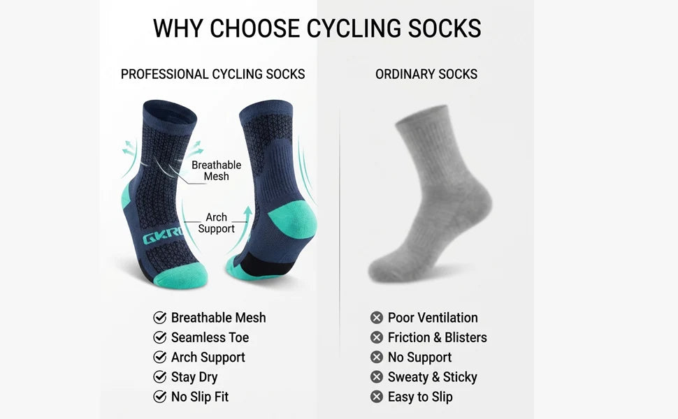 GKRQ Team Cycling Socks Professional Sports Bike Socks High Quality Running Socks Basketball Socks Many Colors