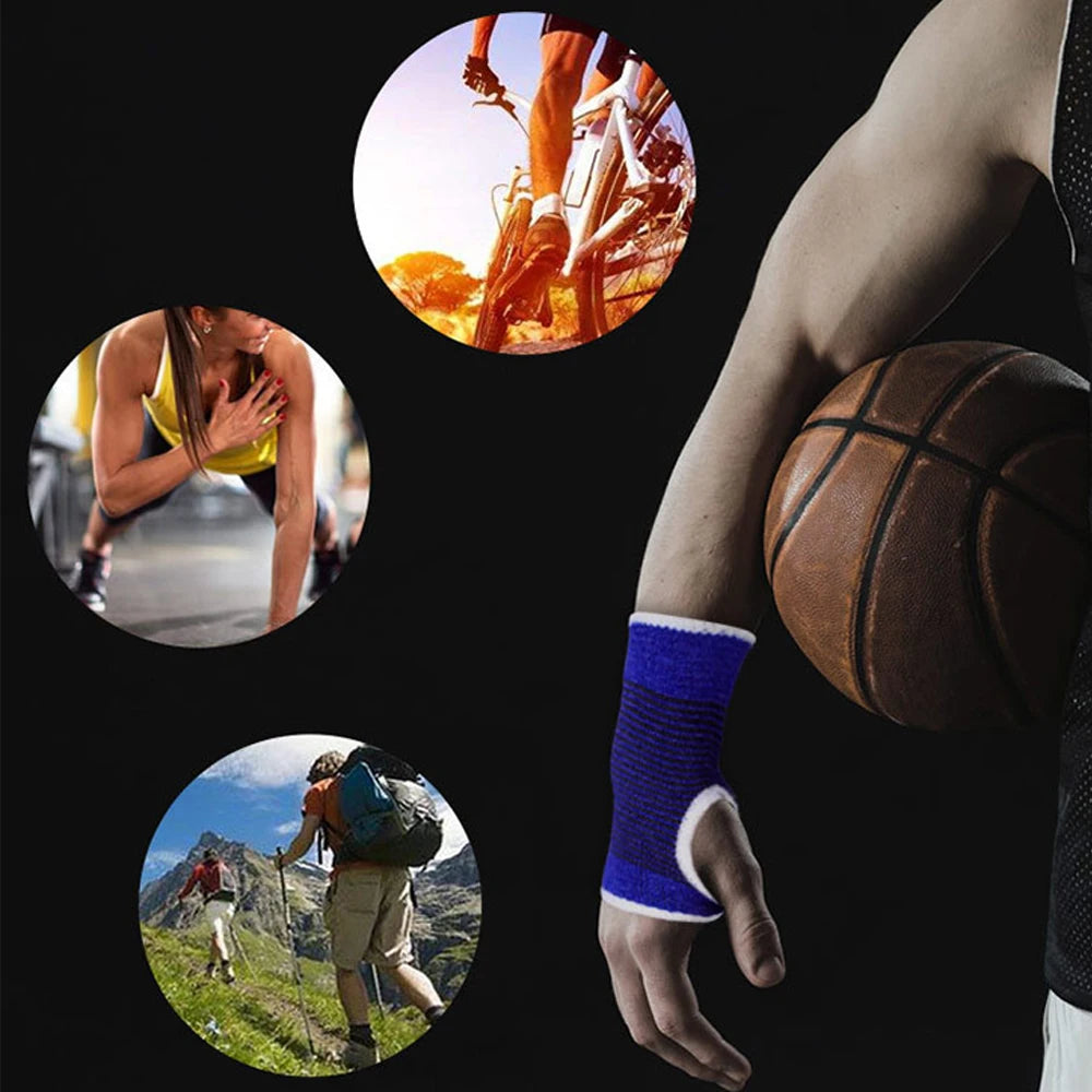 2 Pcs Wrist Support Hand Brace Gym Wrist Palm Protector Carpal Tunnel Tendonitis Pain Relief Sports Safety Muscle Protect Unisex