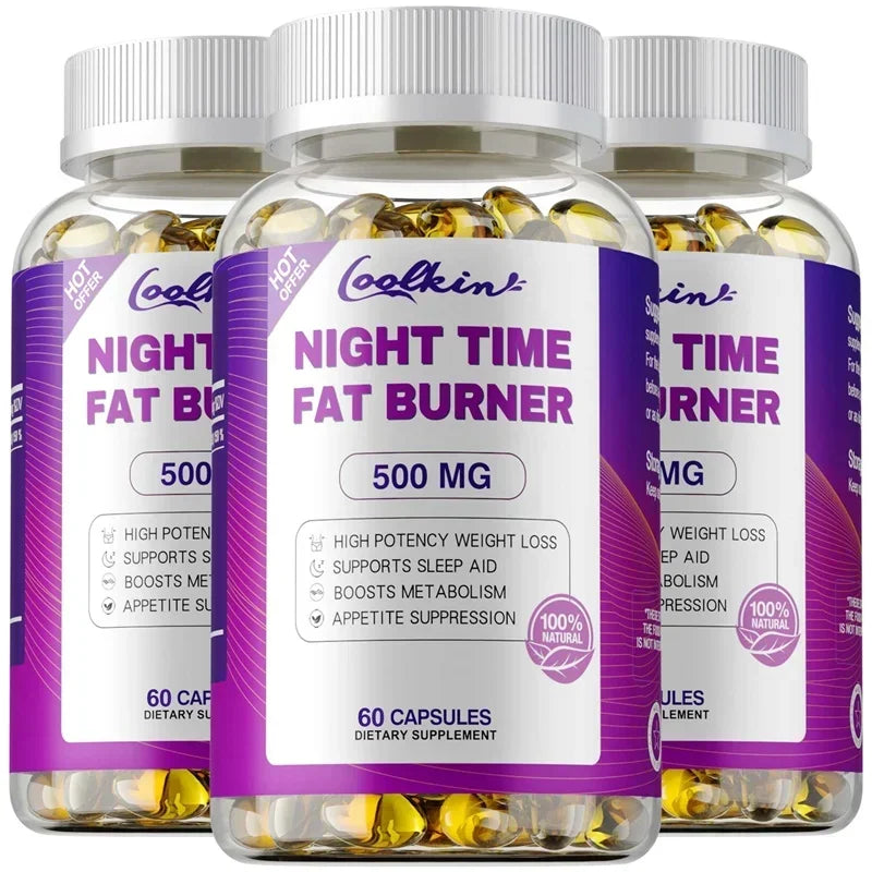 Night Time Fat Burning Capsule - Supports Immune System Health, Appetite Suppression, Healthy Weight Management