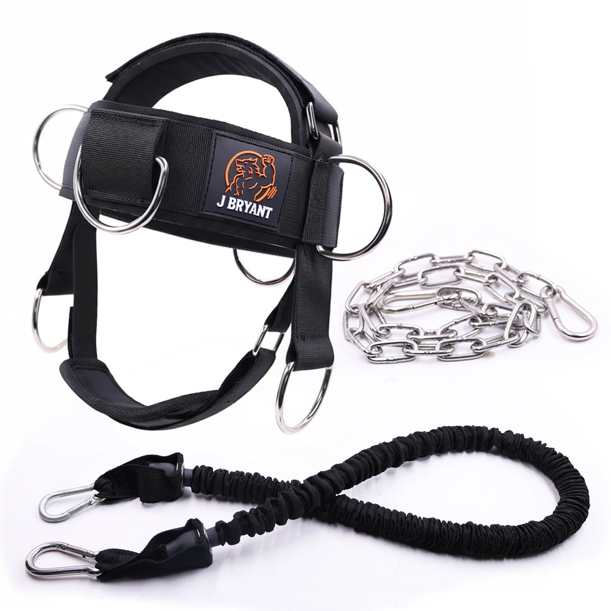 Adjustable Neck Harness for Resistance Bands & Weightlifting Multi-Directional Neck Training, for Athletes & Rehab Exercises