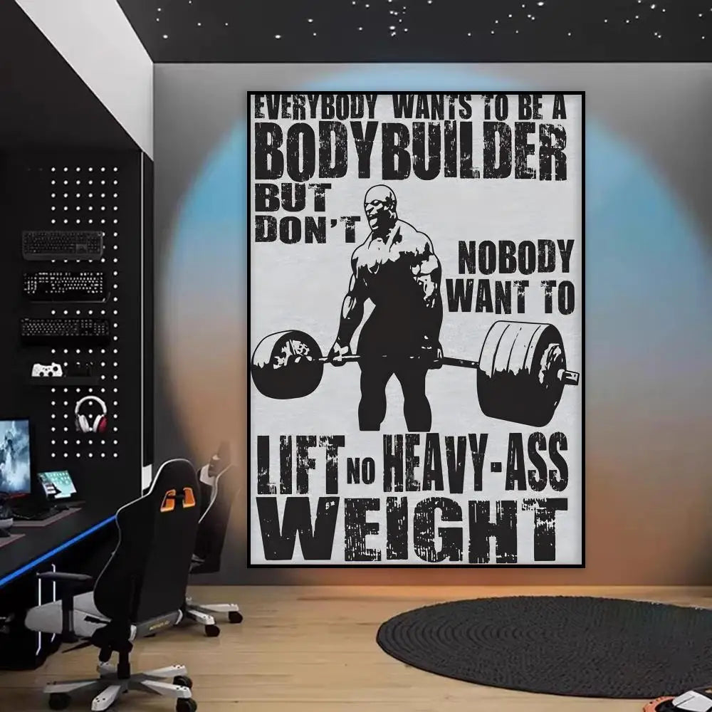 Bodybuilding Champion R-Ronnie C-Coleman Painting Calligraphy HD Canvas Poster Crease Free Waterproof All Space Wall Decor