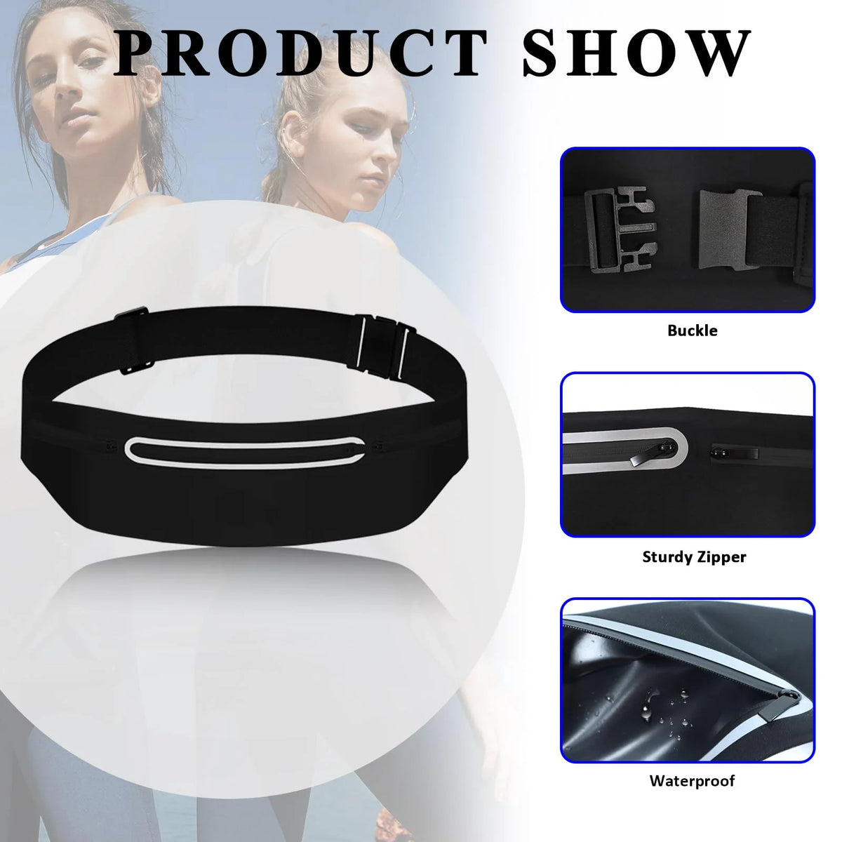 New Sports Waist Pack Fanny Pack Wallet Adjustable Men Women Running Pouch Belt Portable Phone Holder Gym Bum Bag